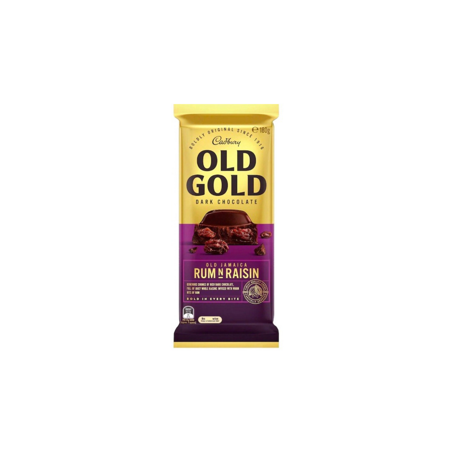 Cadbury Old Gold Old Jamaica Rum & Raisin (180g)
